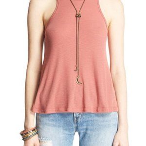 Free People light pink trapeze racer back tank top sleeveless  "long beach"